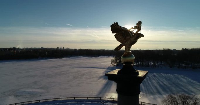 City of Yaroslavl on Strelka. At the confluence of two rivers: the Volga and Kotorosli.