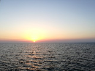 sunset over the sea
