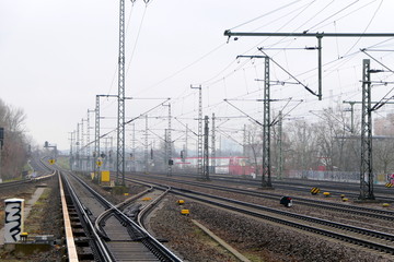 Fototapeta na wymiar Bahngleise S-Bahn Berlin