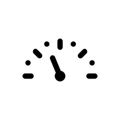 Car speedometer icon with line style