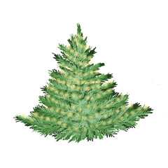 Christmas tree, digital illustration