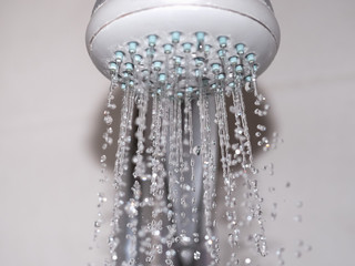 drops of water from shower head