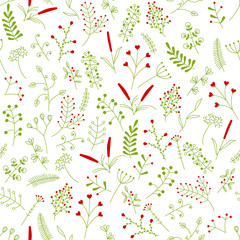 seamless pattern with beautiful flowers