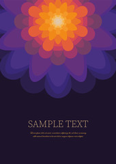 Colorful mandala on a dark purple background.