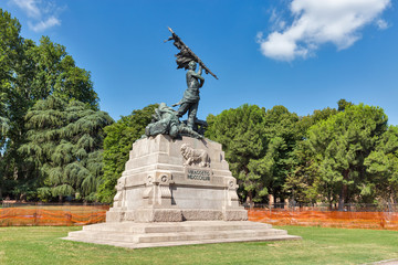 Obraz premium Monument to the fallen of 8th August 1848 in Bologna, Italy.