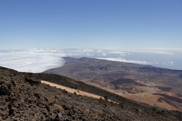 Volcano Teide and blue sky