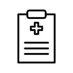 Medical Report Icon Vector Simple Design