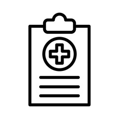 Fototapeta premium Medical Report Icon Vector Simple Design