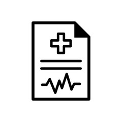 Medical Report Icon Vector Simple Design