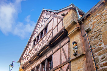 Auray, Maison à colombages.  Morbihan. Bretagne