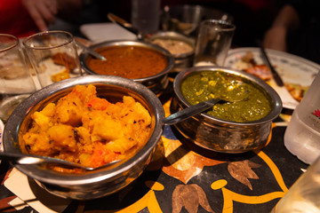 Indian typycal dishes.