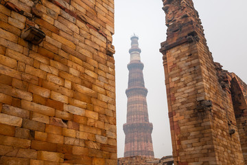 The Qutb Minar is a minaret that forms part of the Qutb complex, a World Heritage Site in the Mehrauli area of Delhi, India.