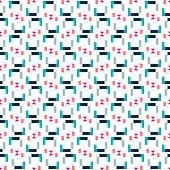 Blue and pink shapes abstract pattern vector