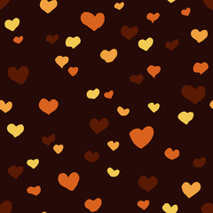 seamless pattern with hearts and dark background