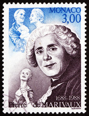 Postage stamp Monaco 1988 Pierre de Marivaux