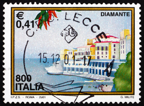 Postage stamp Italy 2001 Diamante, town in Italy