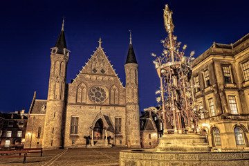 Fototapeta na wymiar Knights' Hall at Binnenhof in The Hague