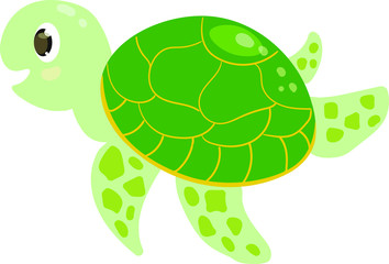 vector illustration of turtle isolate  on white background. Concept for print, web design , cards 