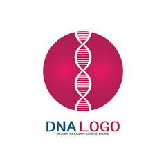 DNA vector logo design template.modern medical logotype.laboratory science icon symbol.colorful pharmacology sign-vector