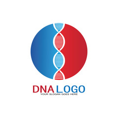 DNA vector logo design template.modern medical logotype.laboratory science icon symbol.colorful pharmacology sign-vector