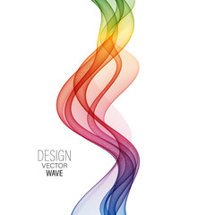 Vector abstract smoky waves background. Template brochure design