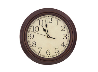 Round clock isolated on white