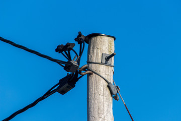 Obraz premium Power pole/power line in Norway.