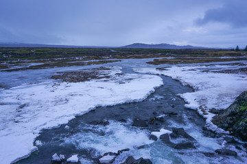 Presqu'il de Reykjavik en hiver