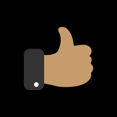 Like icon. Hand like. Thumb up Vector illustration