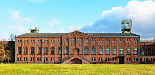 Maschinenhalle der ehemaligen Zeche Zweckel in Gladbeck, Ruhrgebiet, Deutschland
