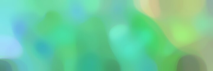 soft unfocused horizontal background with medium aqua marine, sky blue and dark sea green colors space for text or image