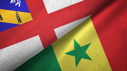 Herm and Senegal two flags textile cloth, fabric texture