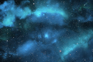Abstract composition on the topic of cosmos of nebulous textures, lights and gradients to serve as...