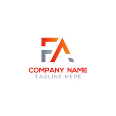 Initial FA Letter Linked Logo. Creative Letter FA Modern Business Logo Vector Template. FA Logo Design