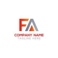 Initial FA Letter Linked Logo. Creative Letter FA Modern Business Logo Vector Template. FA Logo Design