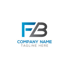 Fototapeta premium Initial FB Letter Linked Logo. Creative Letter FB Modern Business Logo Vector Template. FB Logo Design