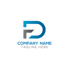 Initial FD Letter Linked Logo. Creative Letter FD Modern Business Logo Vector Template. FD Logo Design