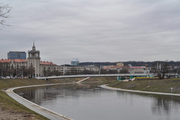 Fototapeta premium Vilnius city streets views. Lithuania