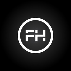 Initial FH Letter Linked Logo. Creative Letter FH Modern Business Logo Vector Template. FH Logo Design