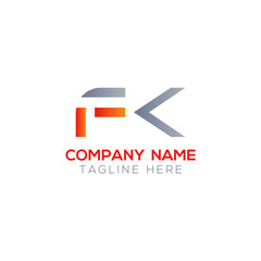 Initial FK Letter Linked Logo. Creative Letter FK Modern Business Logo Vector Template. FK Logo Design