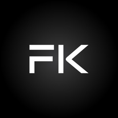 Initial FK Letter Linked Logo. Creative Letter FK Modern Business Logo Vector Template. FK Logo Design