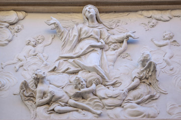 Virgin Mary. Work of art in Rome, Italy