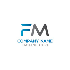 Initial FM Letter Linked Logo. Creative Letter FM Modern Business Logo Vector Template. FM Logo Design