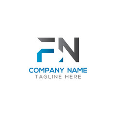 Fototapeta premium Initial FN Letter Linked Logo. Creative Letter FN Modern Business Logo Vector Template. FN Logo Design