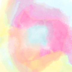 Watercolor abstract background, splashed paint, flow from one color to another, place for your design.