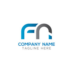Initial FN Letter Linked Logo. Creative Letter FN Modern Business Logo Vector Template. FN Logo Design