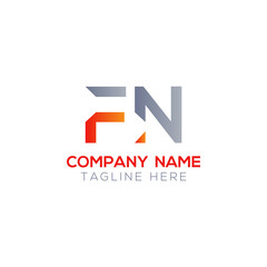Initial FN Letter Linked Logo. Creative Letter FN Modern Business Logo Vector Template. FN Logo Design