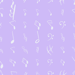 Seamless vector artwork, abstract tone chromatic scale musical note. Background, concept, creative & drawing.