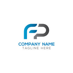 Initial FP Letter Linked Logo. Creative Letter FP Modern Business Logo Vector Template. FP Logo Design
