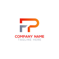 Initial FP Letter Linked Logo. Creative Letter FP Modern Business Logo Vector Template. FP Logo Design